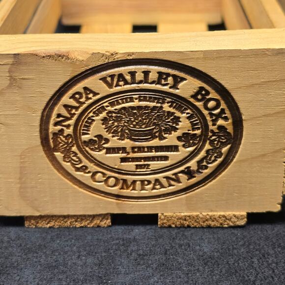 Vintage Napa Valley Cassette Wooden Storage Holds 12 Tapes - Set of 2 - Picture 7 of 12